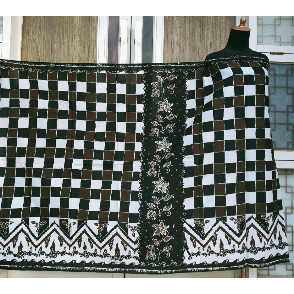 Batik Umiromlah 1210349 Bahan Kain Batik Full Tulis Asli Pengrajin Madura Pamekasan Hitam Coklat Put