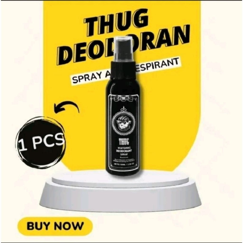THUG deodorant spray 100ml antisprespirant niacinamide Bebas bau ketek