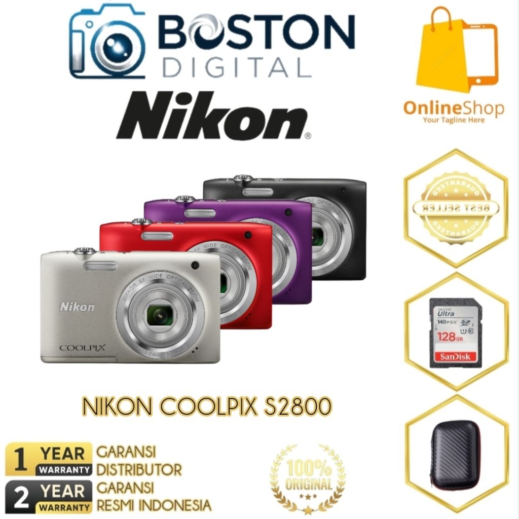 NIKON COOLPIX S2800 /  CAMERA DIGITAL NIKON COOLPIX S2800 / S2800
