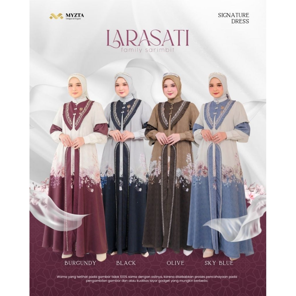 NEW DRESS SIGNATURE (OUTER BISA DILEPAS PASANG) FAMSET LARASATI BY MYZTA OFFICIAL