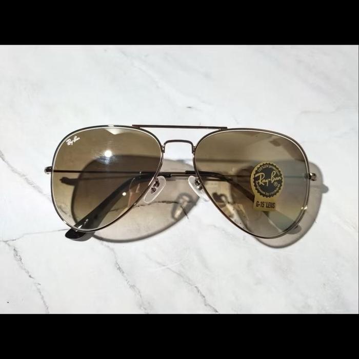KACAMATA RAYBAN AVIATOR 3026 LARGE METAL 62 FRAME BROWN