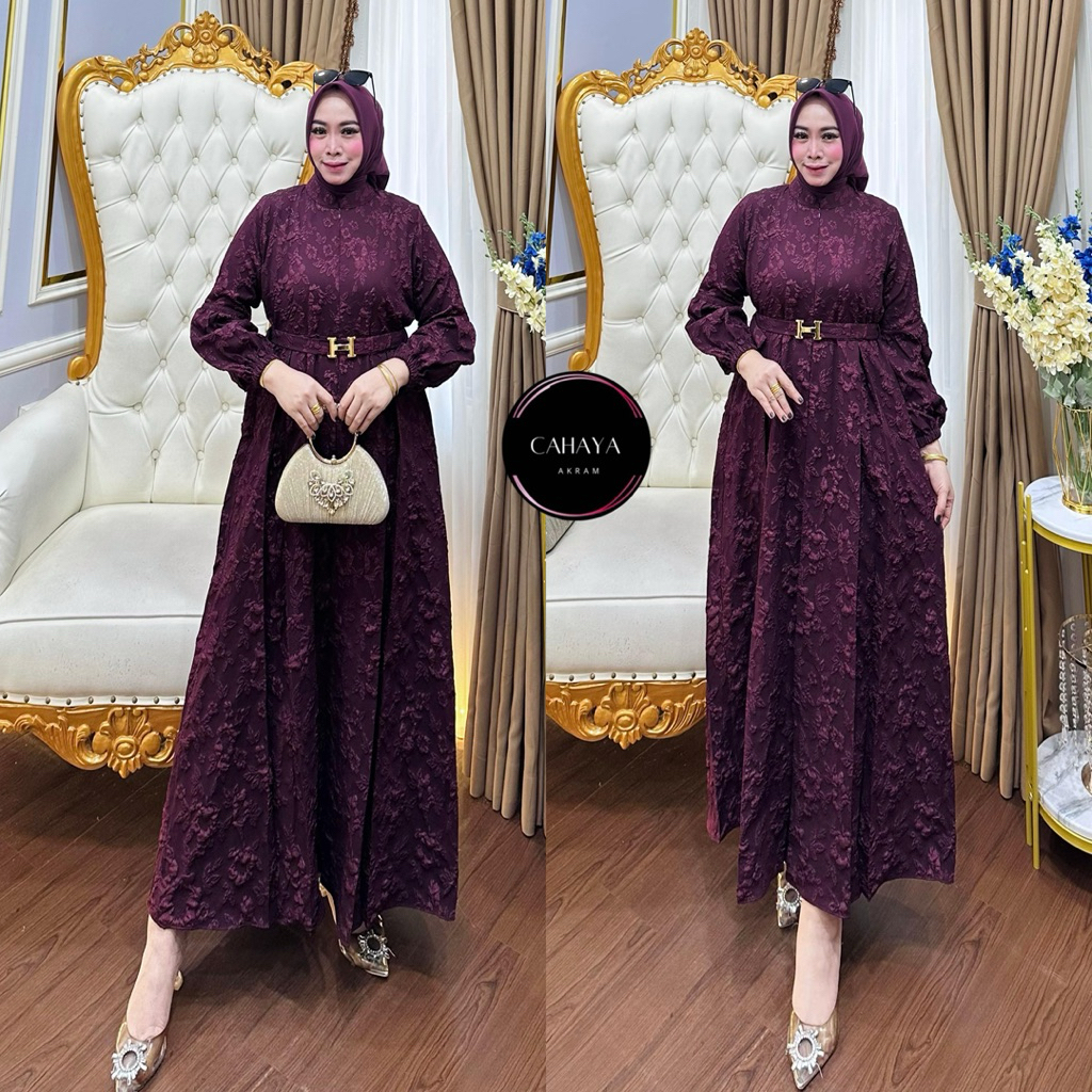 Mecca Series Gamis mewah dengan Tali pinggang model bikin Ramping cocok buat semua acara