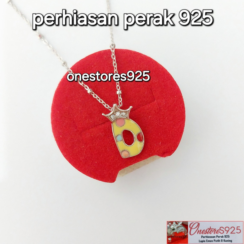 KALUNG ANAK MIKU MIKU D KUNING PERAK 925 LAPIS EMAS