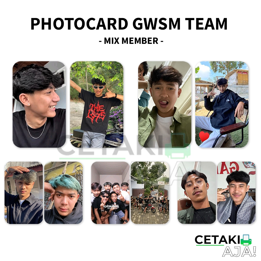 CETAK PHOTOCARD 2R 1 SISI GARUDA WISNU SATRIA MUDA GWSM ISAL ANDIKA MAS NAJIB BOY UNOFFICIAL ISI 10 