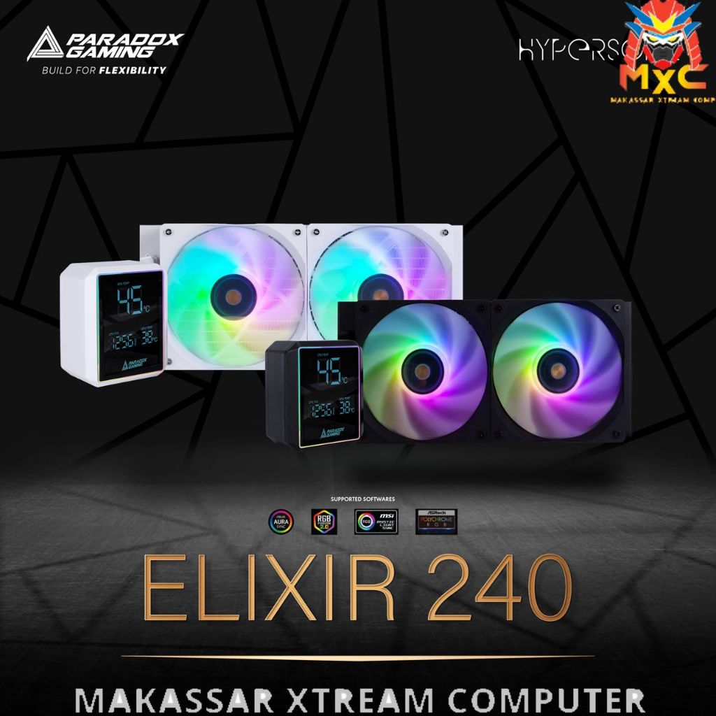 COOLER LIQUID PARADOX  GAMING Hypersonic ELIXIR 240 Liquid CPU COOLER