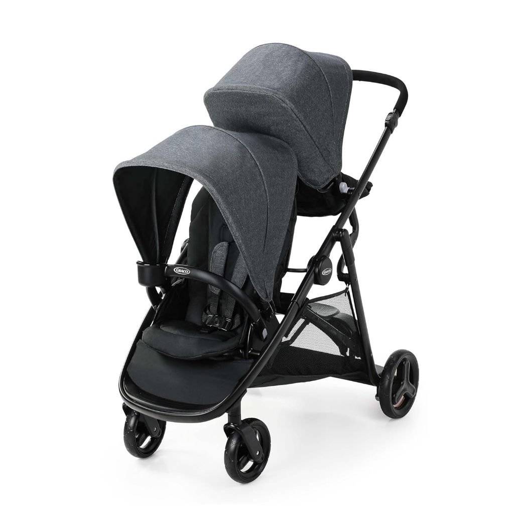 Graco Ready2Grow 2.0 Double Stroller Features Bench Seat and Standing Platform Options, Rafa