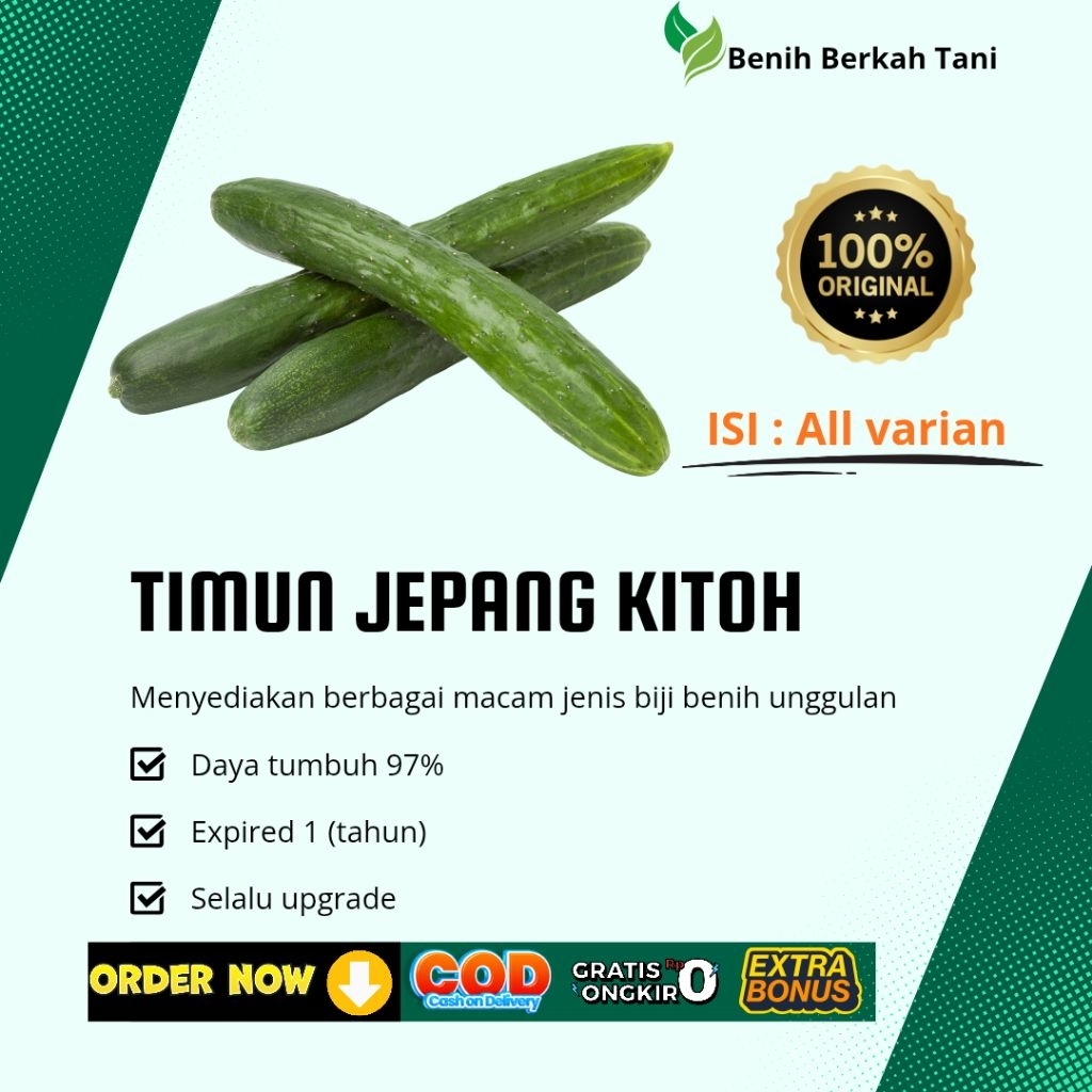 BANYAK PILIHAN>BIJI BENIH TIMUN JEPANG KITOH MUDAH TUMBUH