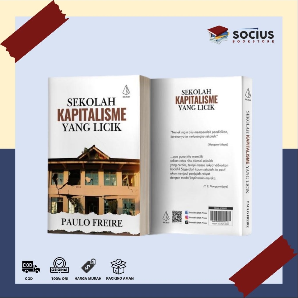BUKU PENDIDIKAN [ ORIGINAL ] SEKOLAH KAPITALISME YANG LICIK - PAULO FREIRE - IRCISOD - SOCIUS BOOKST