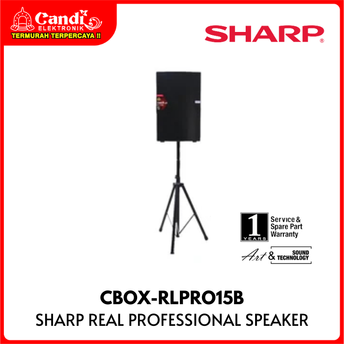 SHARP Real Professional Speaker 2 Way 15 Inch Active Loudspeaker  CBOX-RLPRO15B