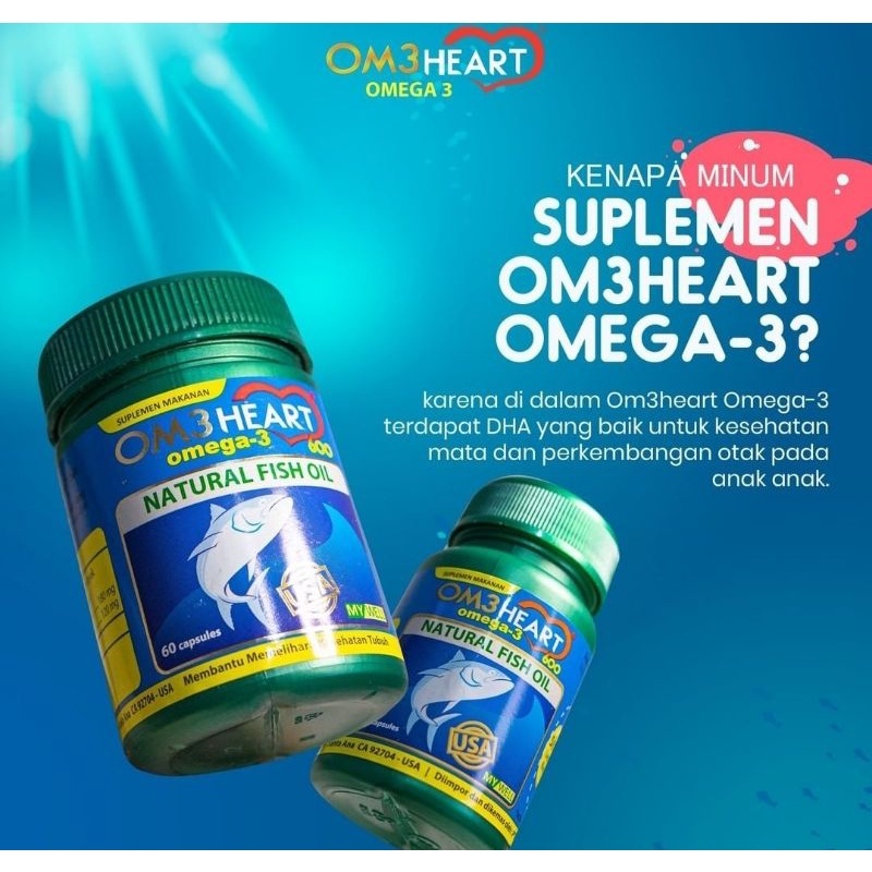 OM3HEART OMEGA-3 ISI 30 KAPSUL LUNAK - SUPLEMEN OMEGA-3
