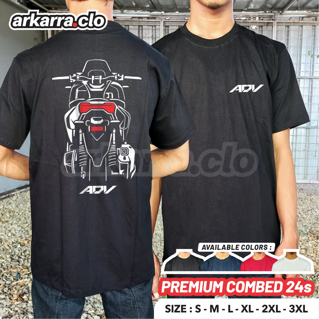 Kaos Motor Honda ADV 160 (Belakang) T-Shirt ADV Baju ADV Kaos Motor Honda