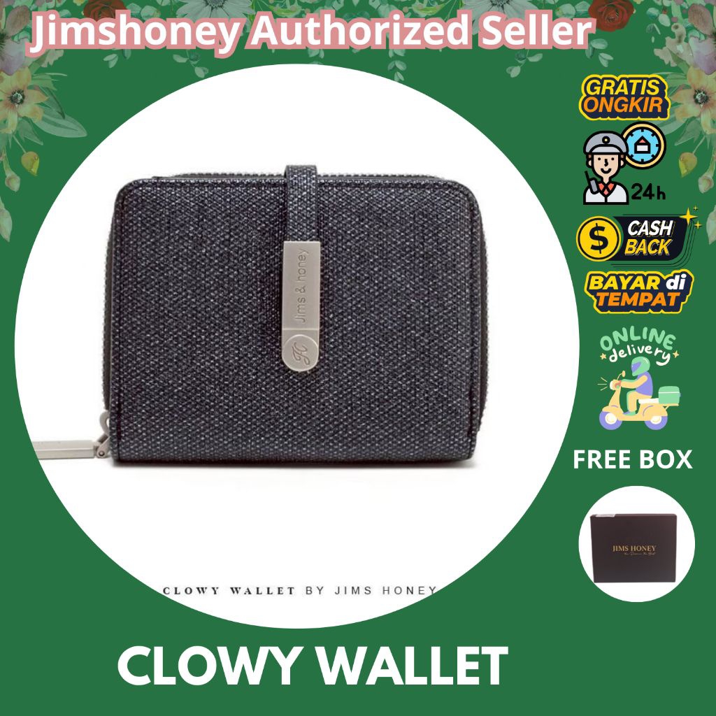 JIMS HONEY CLOWY PLUS WALLET dompet kartu koin uang kertas baru wanita lipat pendek muat banyak impo