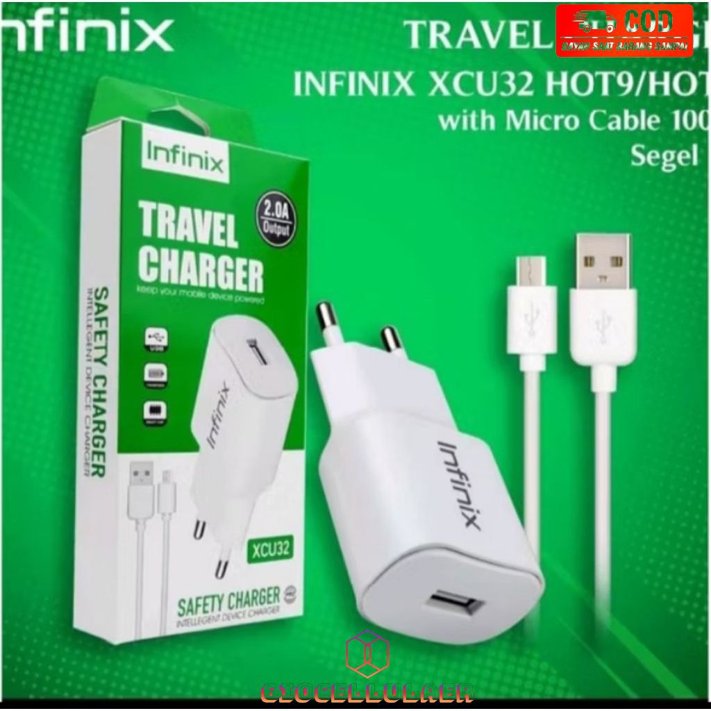 CHARGER CAS CASAN HP INFINIX SMART 5/ SMART 6/ SMART 7/ HOT 9/ HOT 10/ HOT 11/ TRAVEL CHARGER  ORIGI