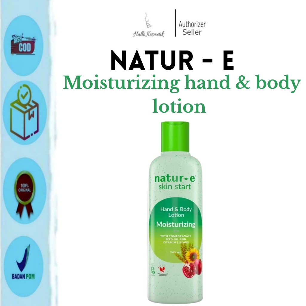 NATUR-E Daily Nourishing Moisturizing Hand Body Lotion 100 & 245 ml BPOM ORIGINAL 100%