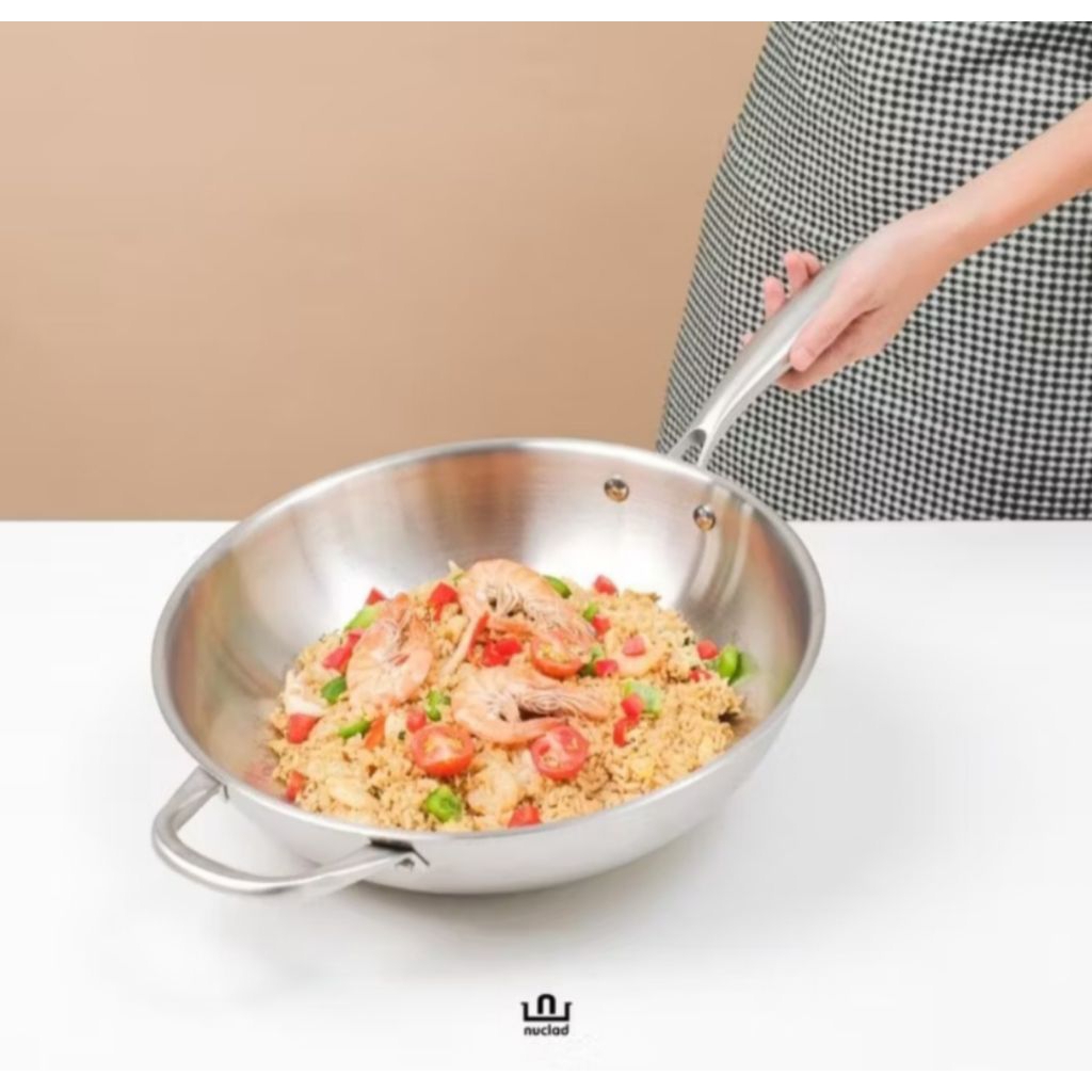 Nuclad wok pan 32 cm preloved mulus