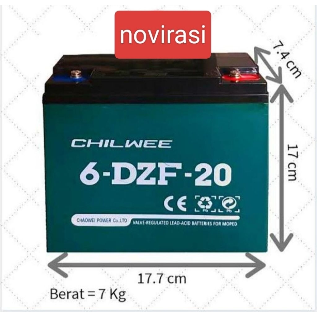 Aki chillwee 12V 20ah Original aki selis Aki molis