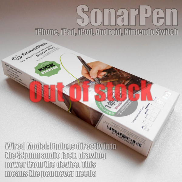 SonarPen (black) - Stylus Pen, Pressure Sensitive Stylus Pen, for Android Tablet, iPad