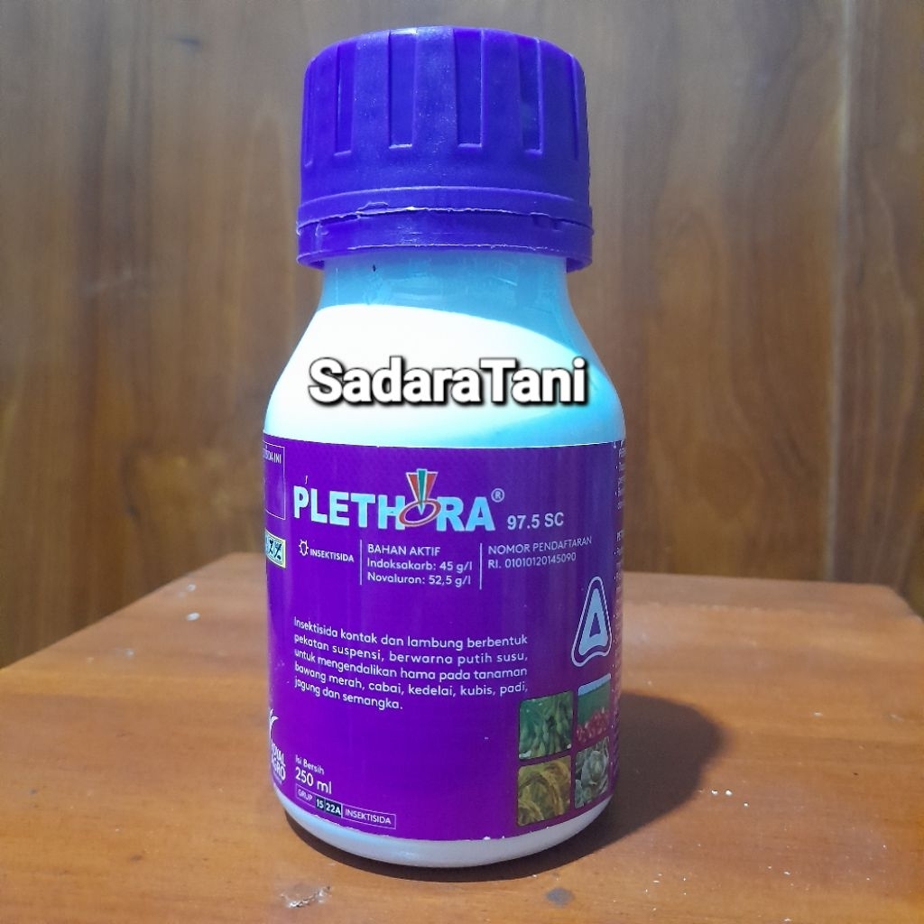 Insektisida PLETHORA 97,5SC 250ml Bahan aktif : Indosakarb 45g/l + Novaluron 52,5g/l
