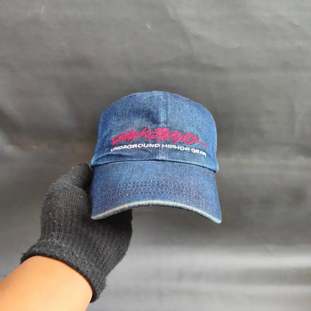 Topi Cap Unisex Pria Wanita Y2K MAJAH FLAVAH Denim