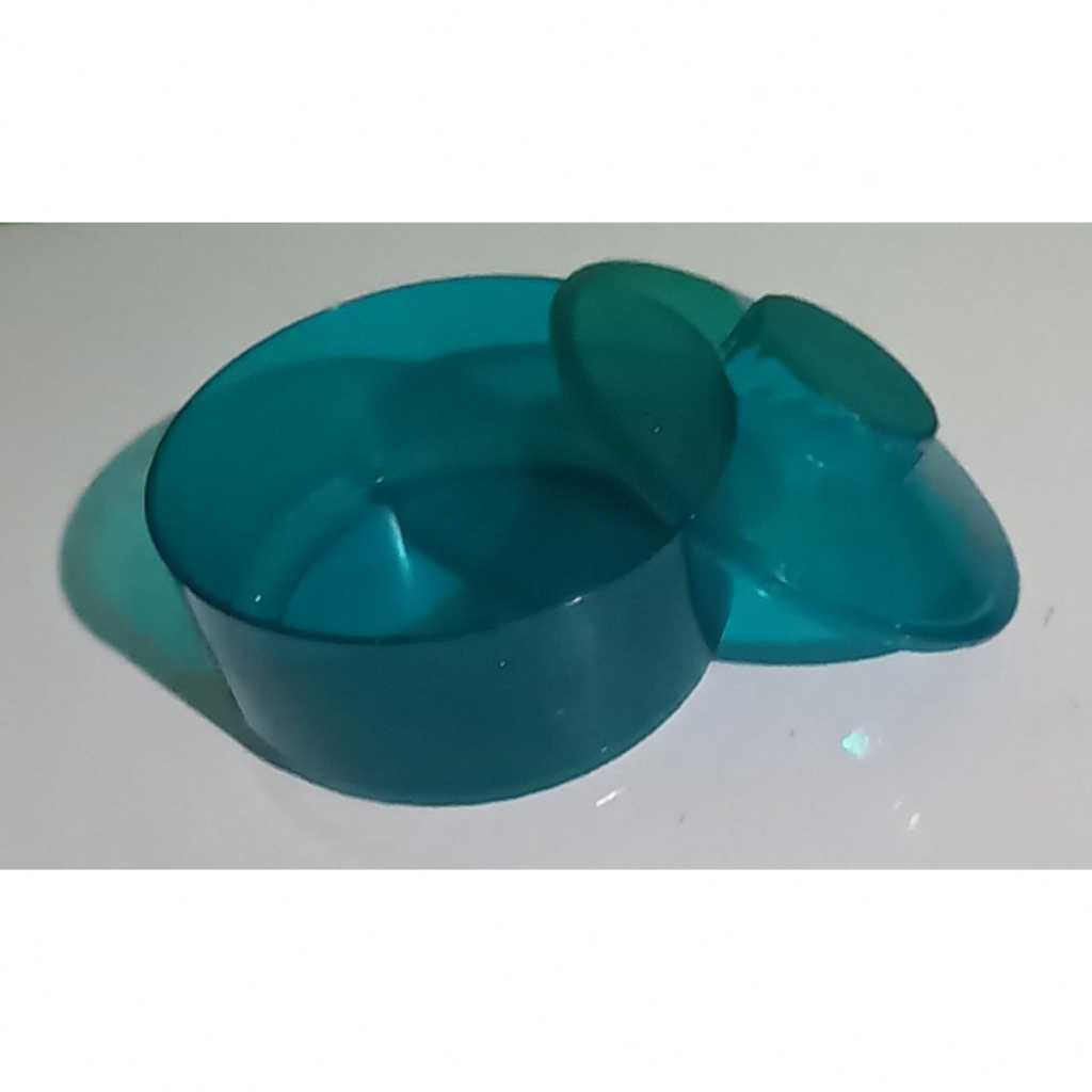 Jual Toples Wadah Permen Tupperware New/Baru Warna Tosca Transparan Serbaguna dengan Tutup