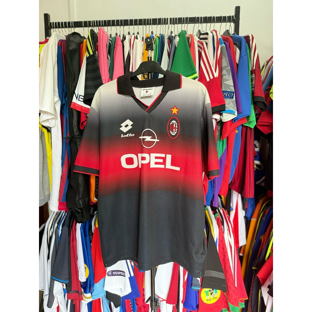 1995/1996 AC Milan Training Shirt Original Baju Bola Asli