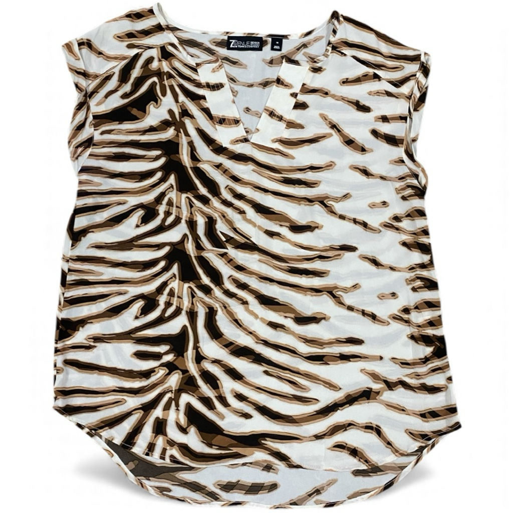 Blouse Wanita Zebra Print Flutter