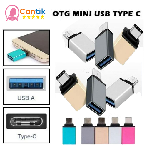 OTG USB Type C Connector to USB Converter Data Transfer untuk Xiaomi Samsung Redmi Android