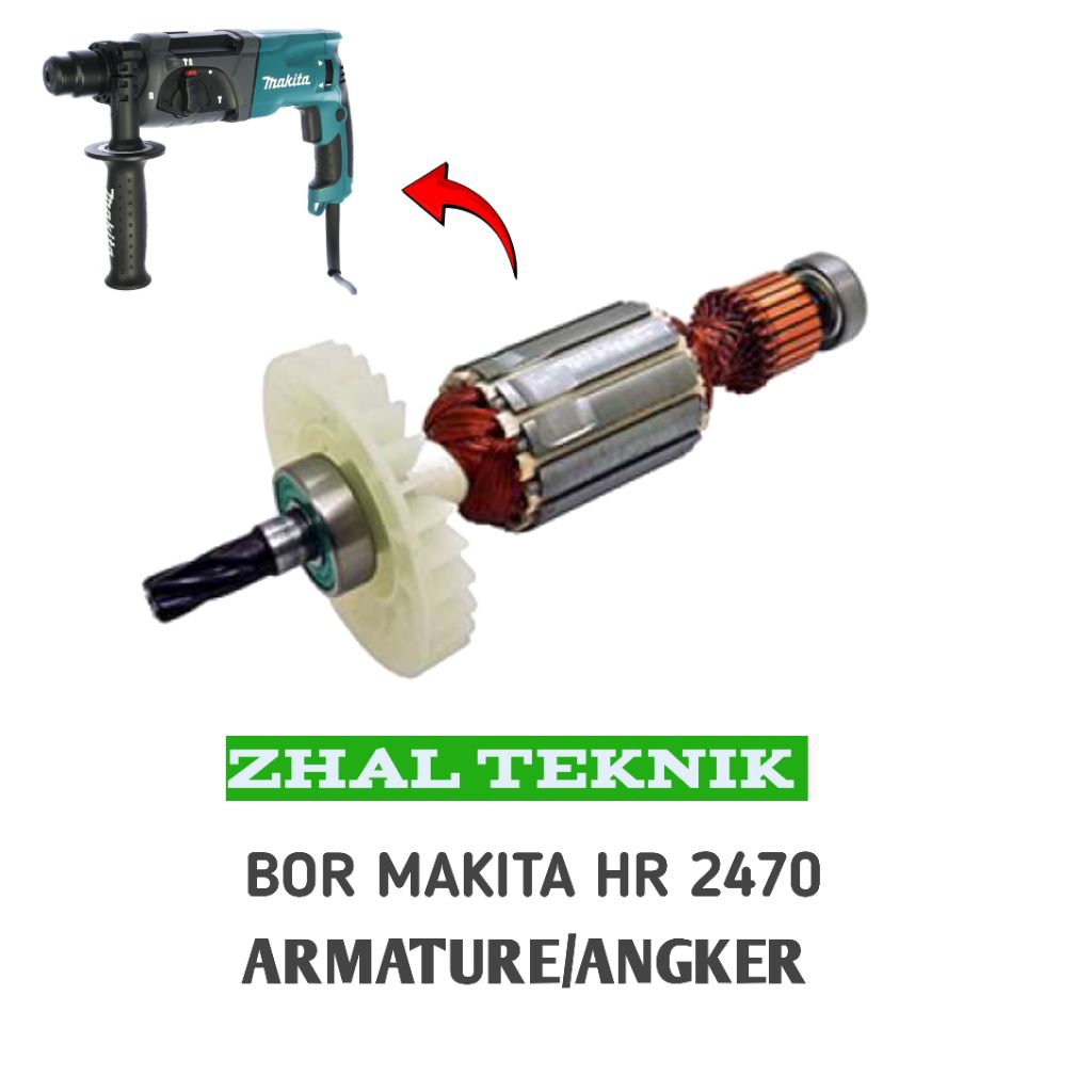 Armature Untuk Makita HR 2470 Mesin Bor Drill Angker Makita SDS 3 Fungsi