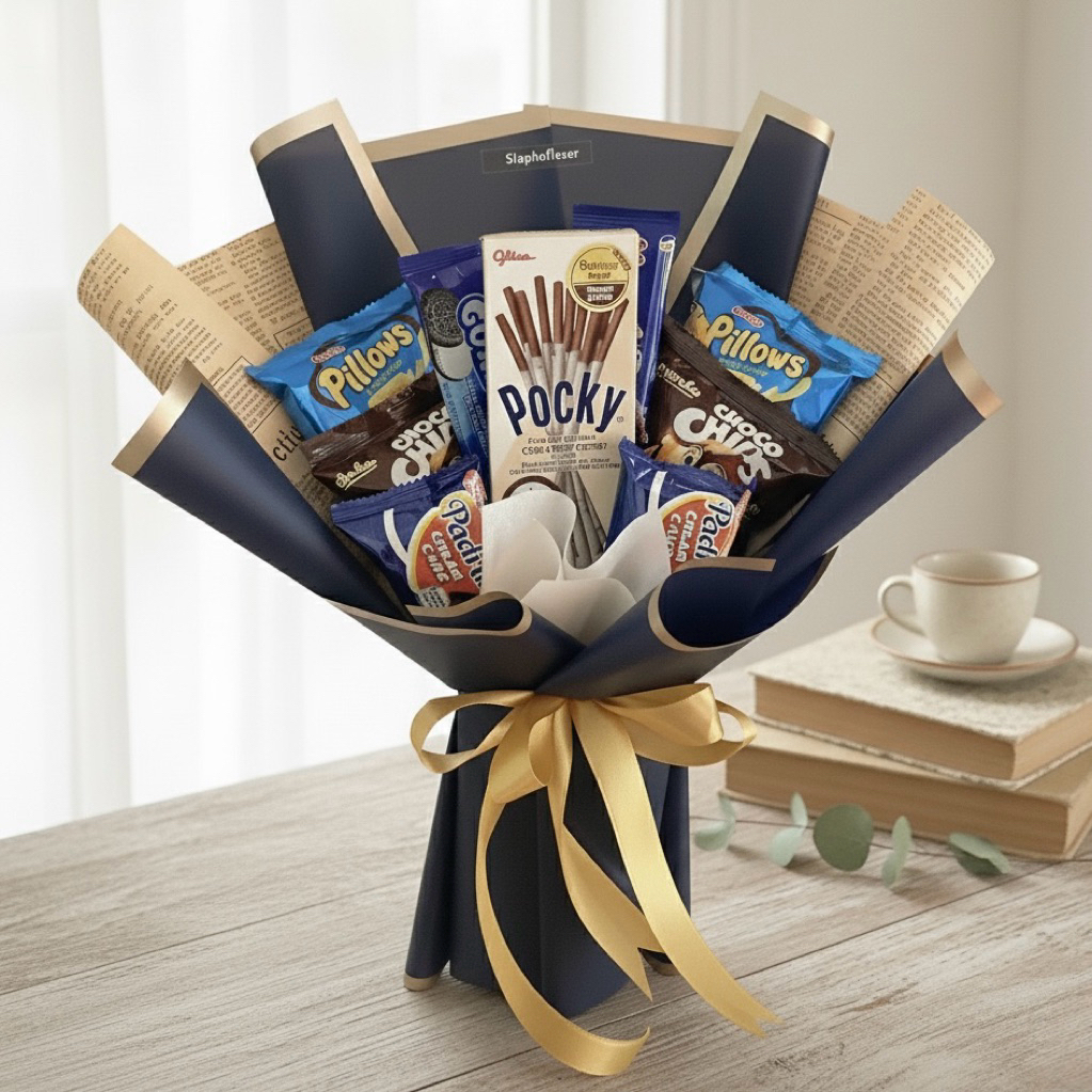 [SIAP KIRIM] buket snack murah buket pocky kado wisuda graduation boquet gift