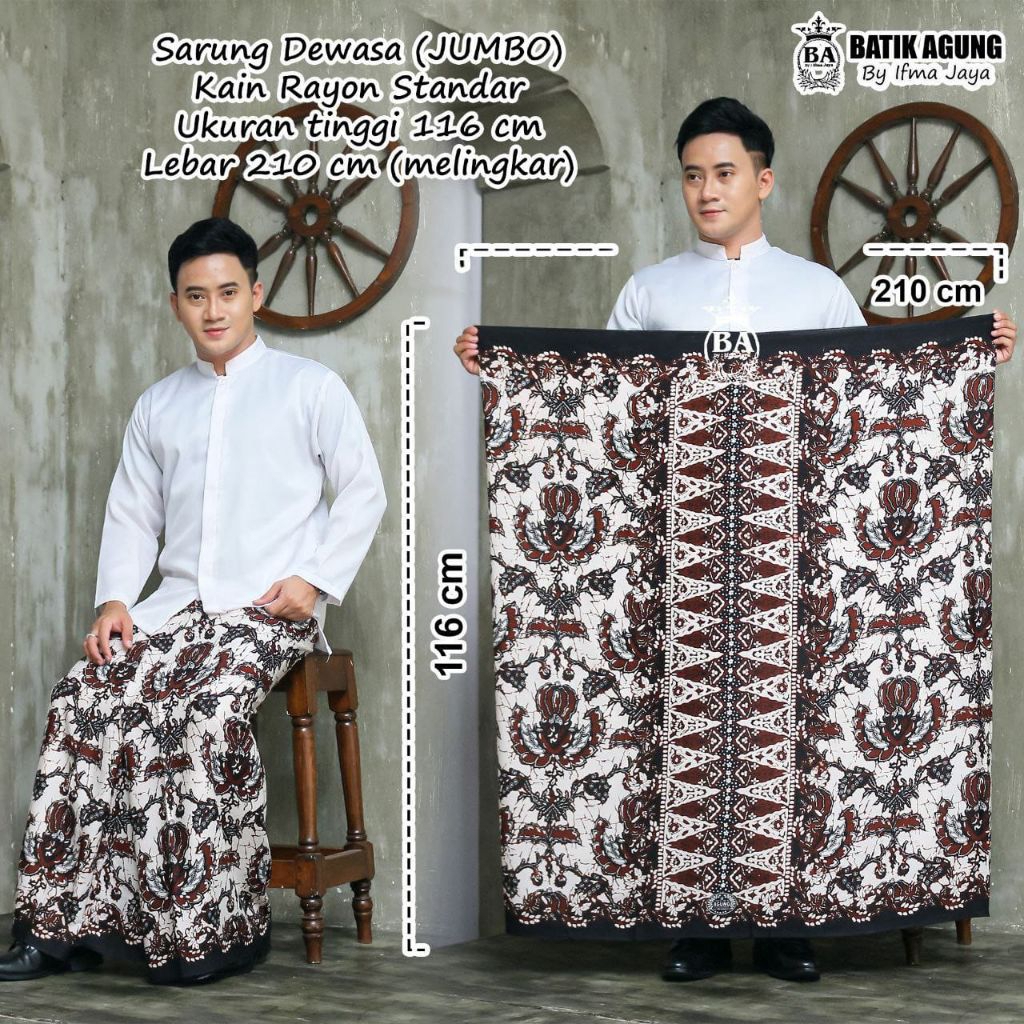 SARUNG BATIK MOTIF LAR GURDA BATIK AGUNG