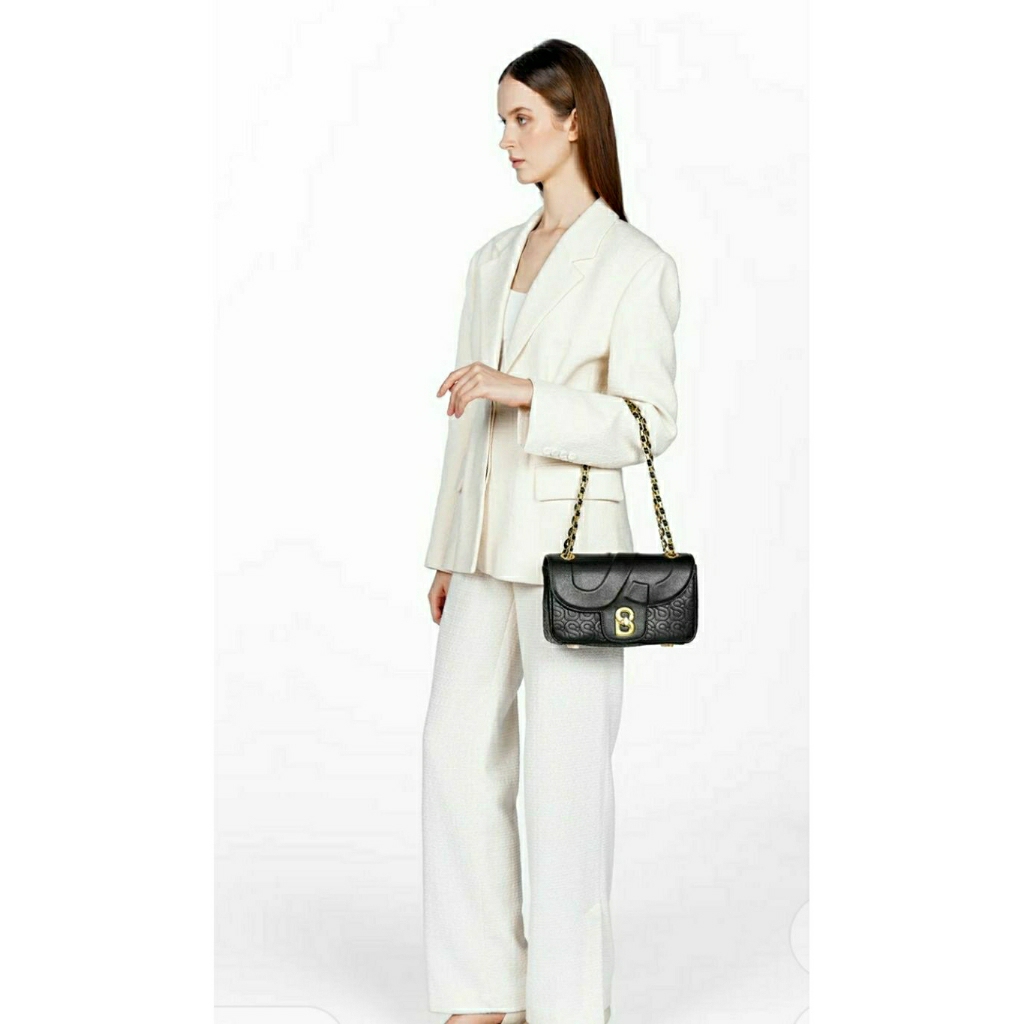 Aluna Leather Flap Bag Buttonscarves