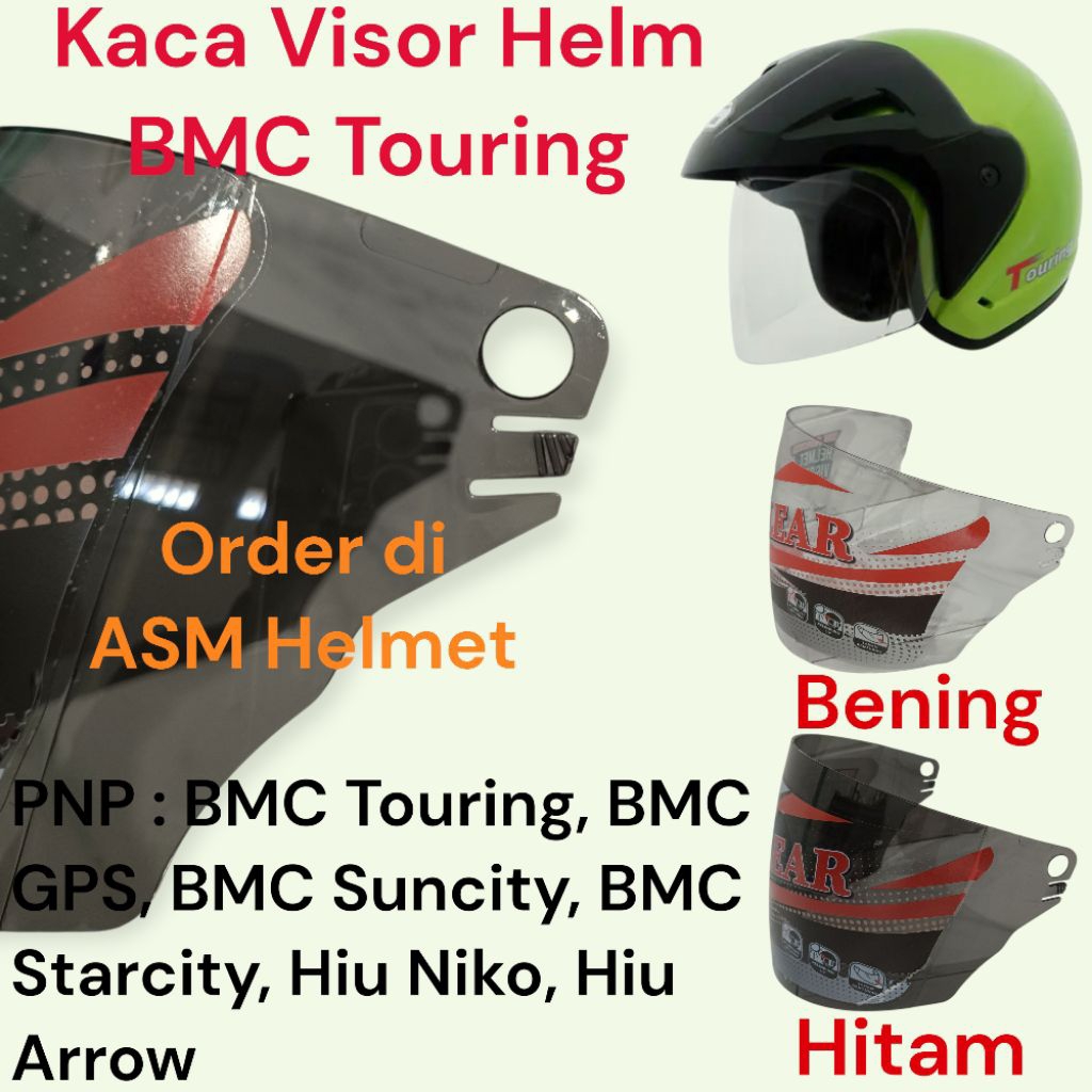 Kaca Visor Helm BMC Touring Kaca Helm BMC Halfface