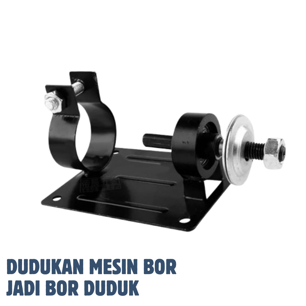 Dudukan bor tangan lengkap jadi bor duduk mini Stand holder mesin meja bracket portable