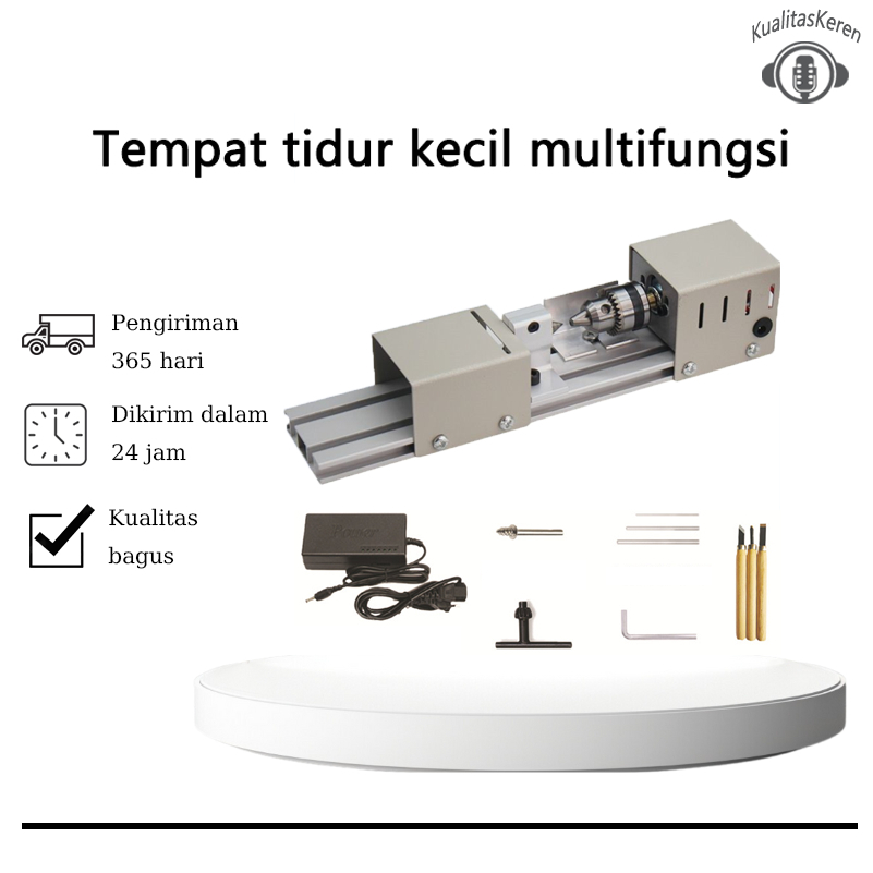 g_Mesin Bubut Kayu Mini 220V COD 7 Kecepatan 4000-9000 RPM B10 Drill Max Diameter 5 cm Panjang 12 cm