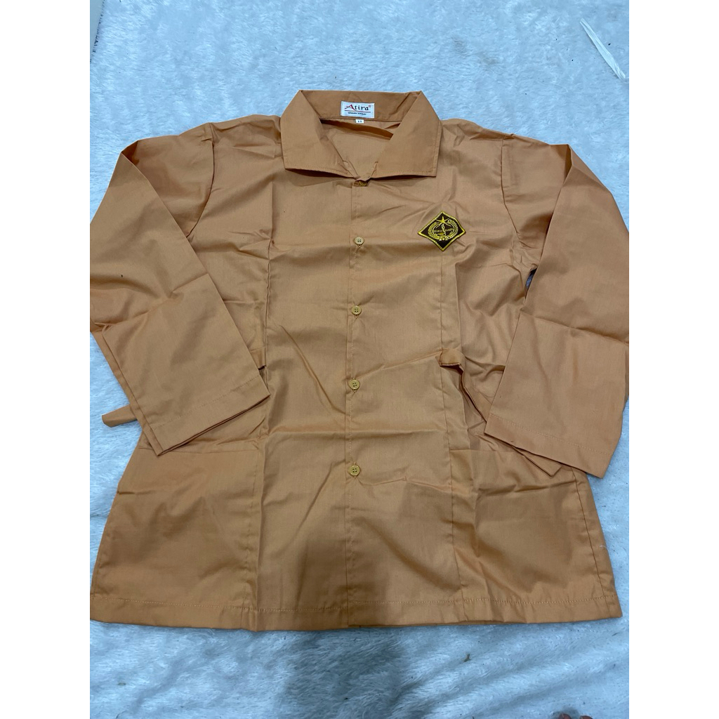 (Obral 933) Baju pramuka kancing SMA cewek tali bahan katun