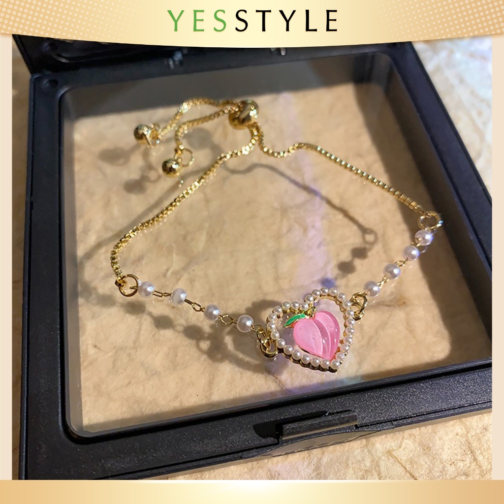 Yesstyle Gelang Tangan Mutiara Peach Gelang Tangan Wanita Fashion Bracelet