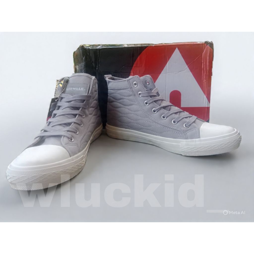 Sepatu Airwalk Brich Lt Grey Original // Sepatu High Pria Wanita Original