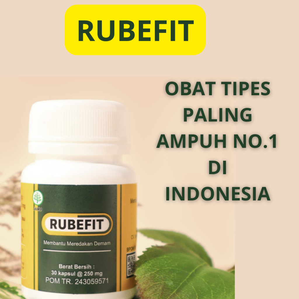 OBAT TIPES AMPUH isi 30, RUBEFIT Kapsul Cacing Obat Tipes Halal, BPOM, KAPSUL CACING TANAH, kapsul c