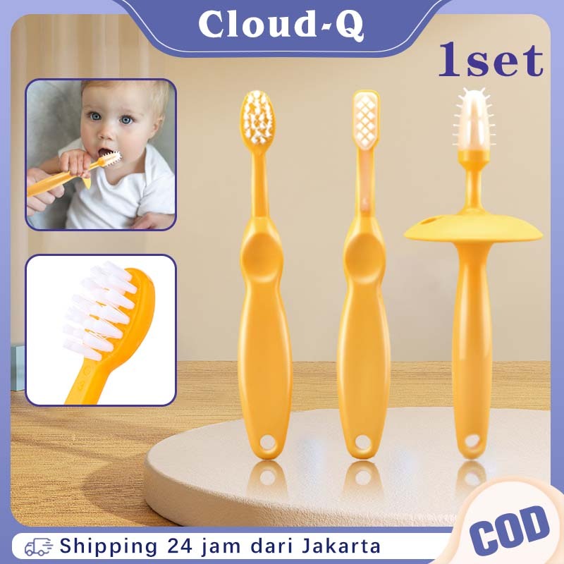 S4 Training Toothbrush / Sikat Terapi Wicara Anak Bpa Free / Sikat Gigi 3 In 1 Bayi