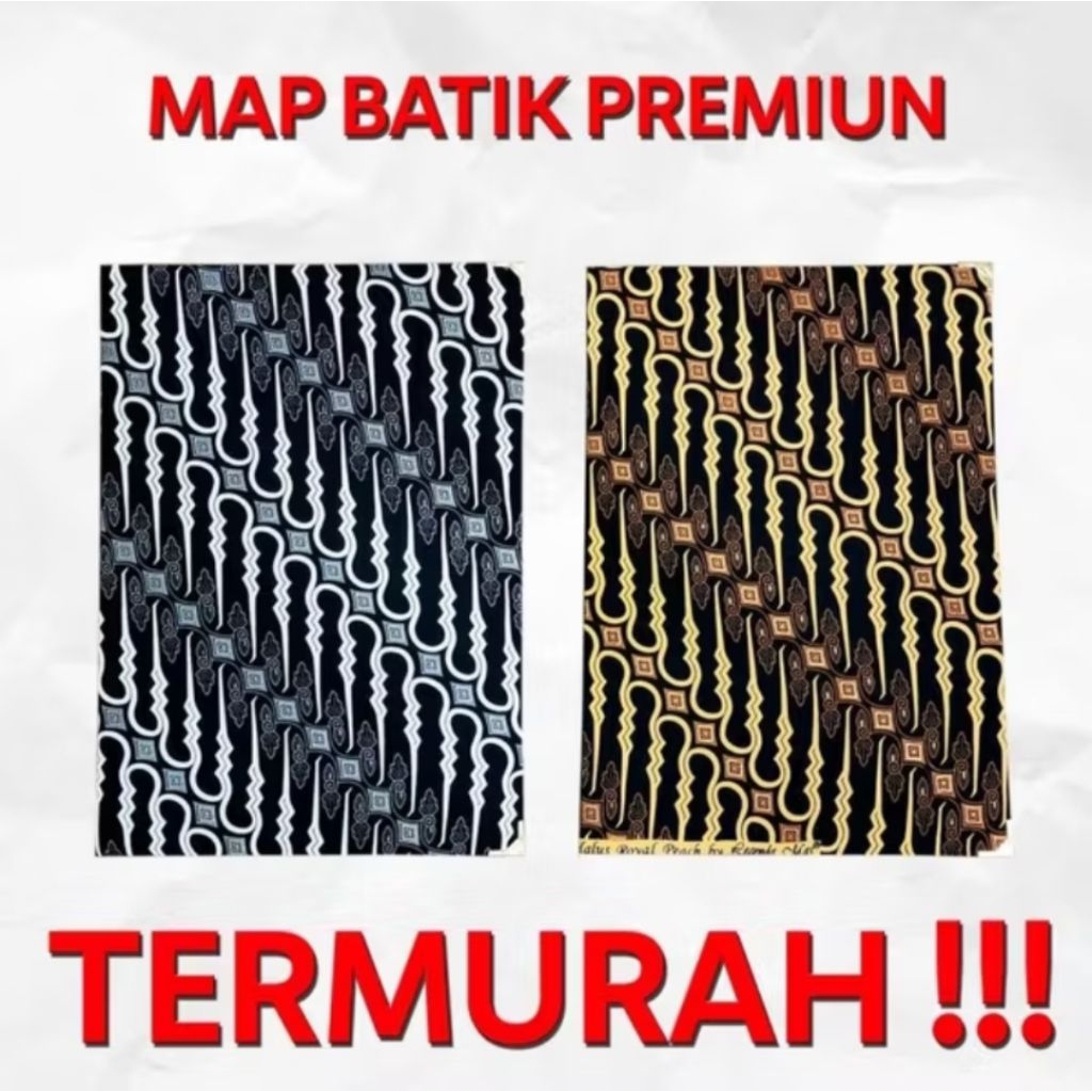 Map Batik siku kuningan uk. F4 & A4