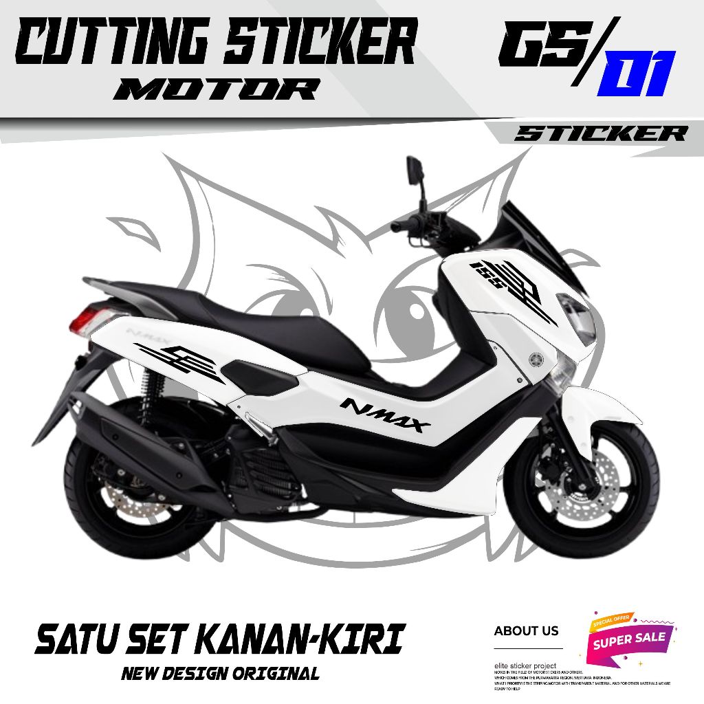 CUTTING STICKER CUSTOM YAMAHA NMAX OLD LAMA YAMAHA NMAX CUSTOM GS06