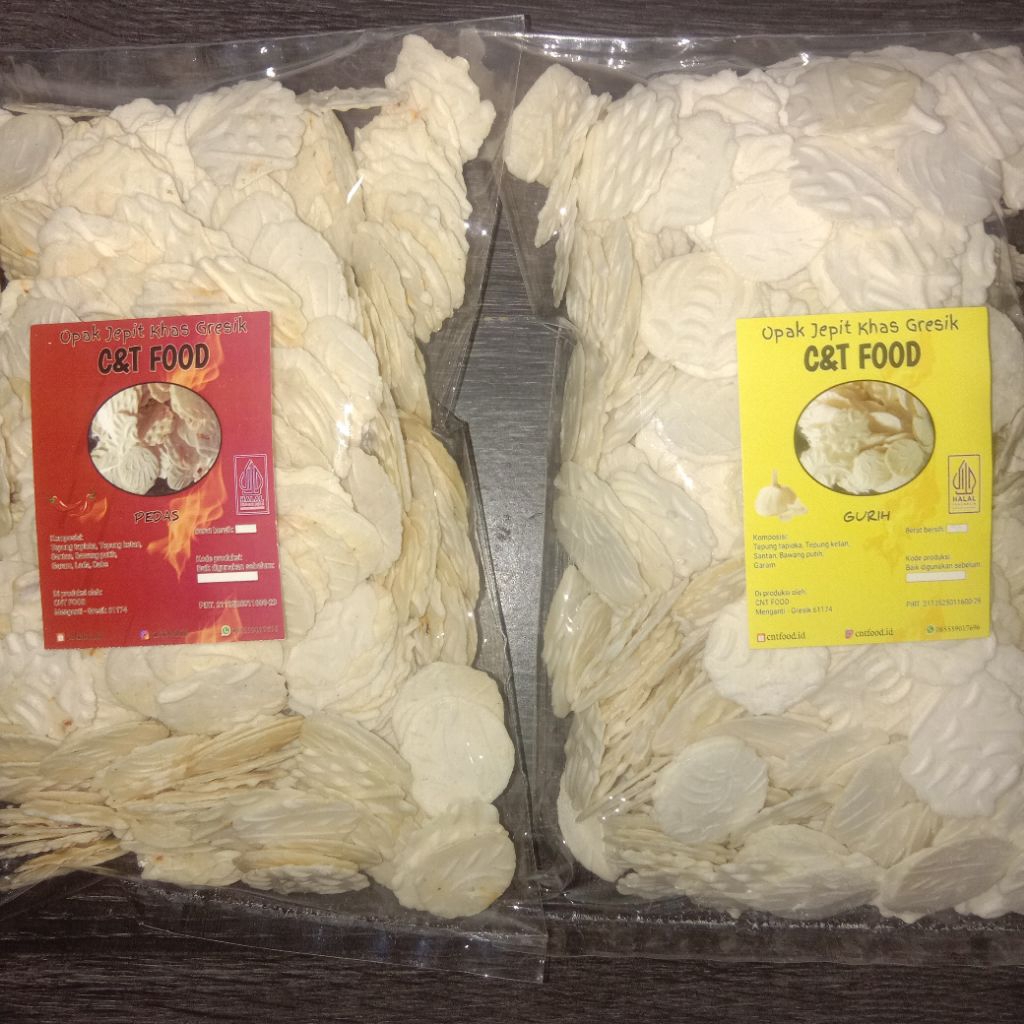 Opak jepit khas gresik kemasan 500g | 250g | opak gurih | opak pedas