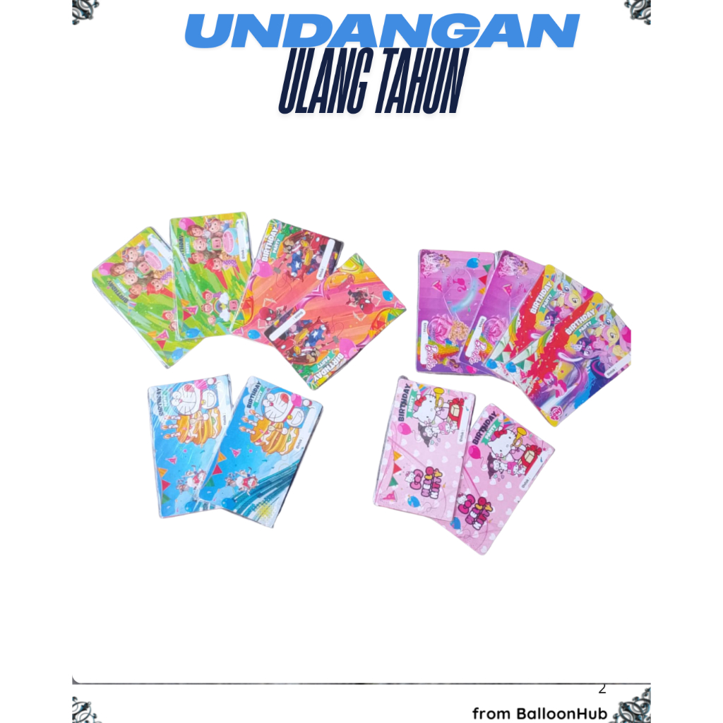 Undangan Ulang Tahun isi 5Pcs Desain Kartu Undangan Ulang Tahun Kartu Undangan Kreatif Undangan Ulan
