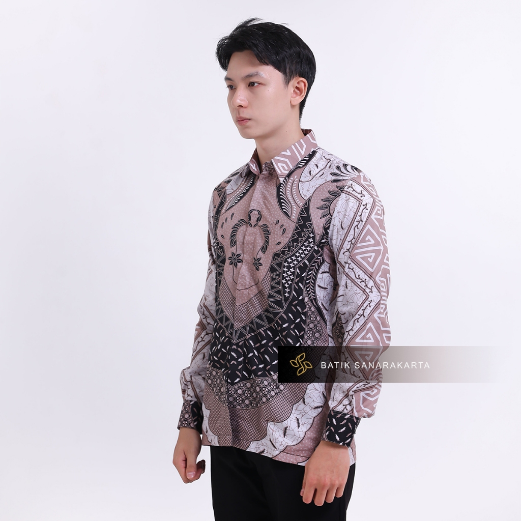 Batik Sanarakarta Kemeja Pria Slimfit Lapis Furing Premium SNR00111