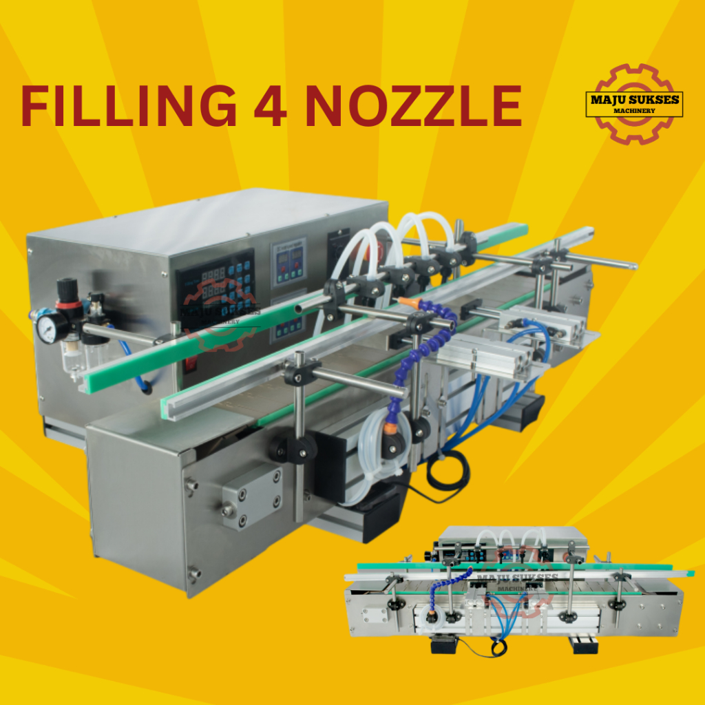 Mesin Filling 4 Nozzle untuk cairan