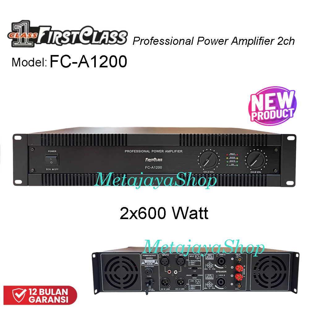 Power Amplifier Firstclass FC-A1200 Original Power Firstclass FC A1200