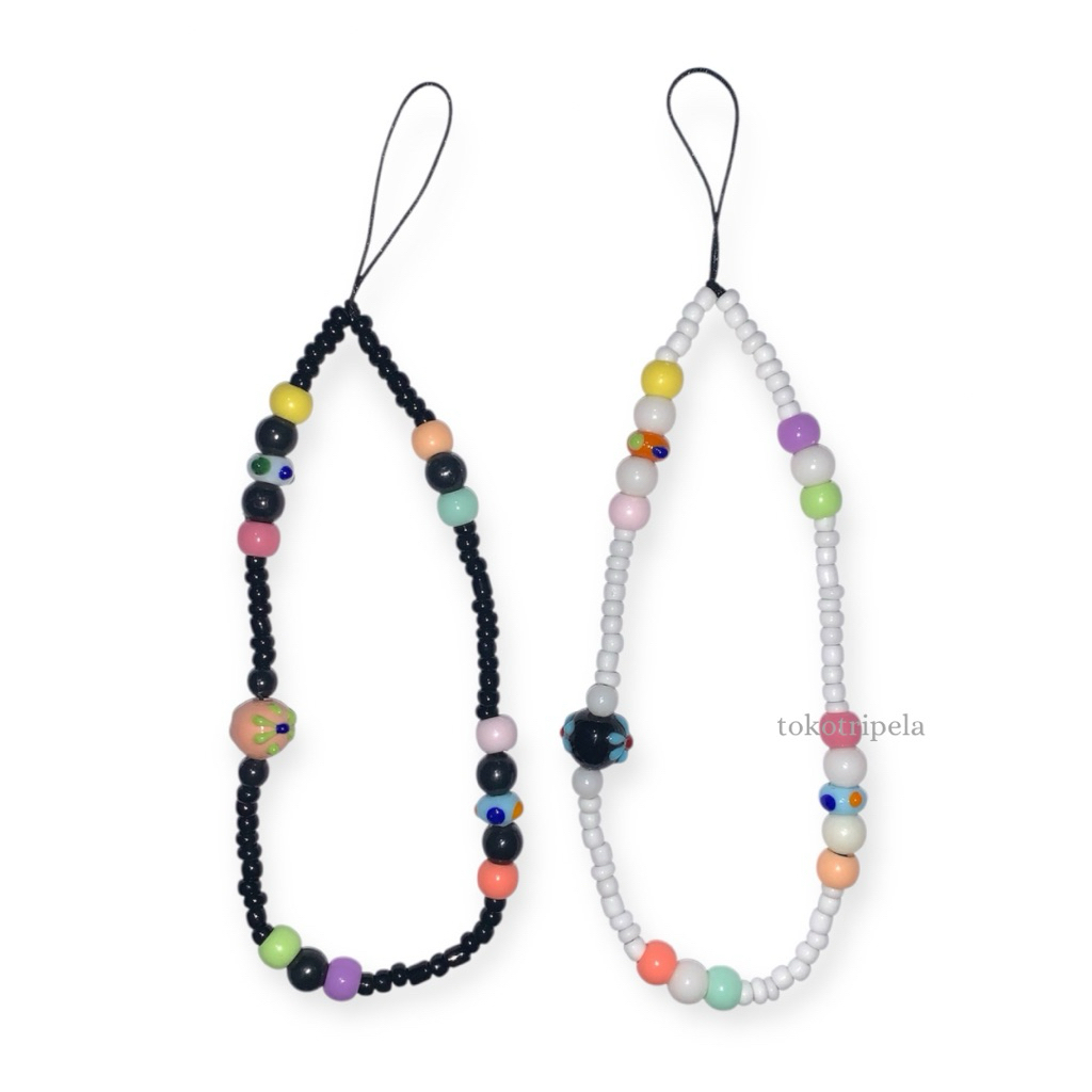 Colorful phone strap inspired by marbles candy, strap hp warna warni permen marbels