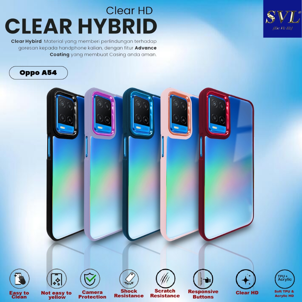 Oppo A54 Case Premium Hybrid CHROME High Transparency Casing