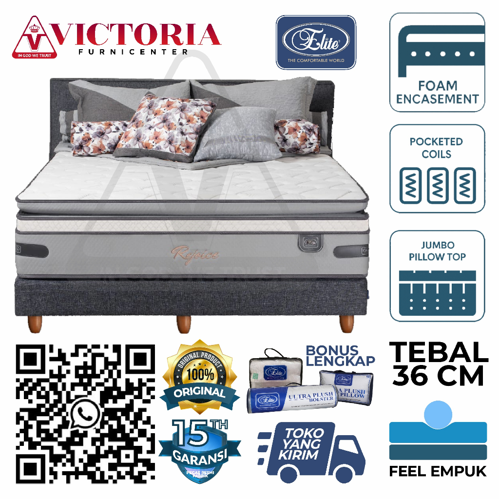 Elite Rejoice Kasur Saja Only 160x200 160x200 Mattras Springbed