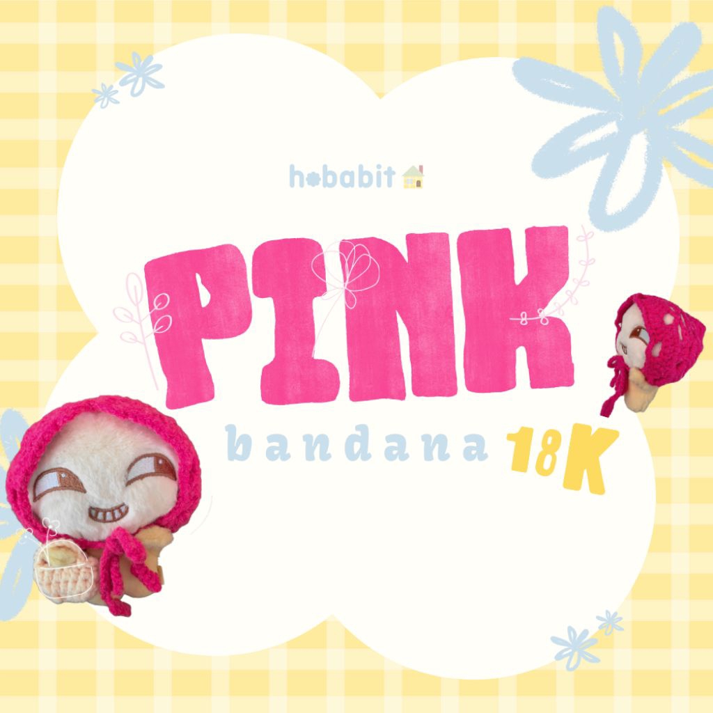 Pink Bandana | Kpop Doll 10cm Crochet Clothes Baju Doll | Nct Dream Magnet Doll Dehet